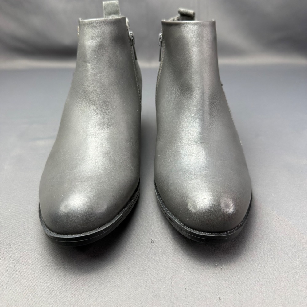 Earth Conway Maple Stone Grey Multi Leather Suede Ankle Boots Womens 9M Booties - Picture 5 of 16
